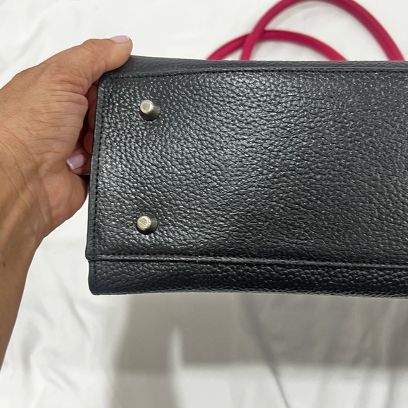 NWOT Cleo & Patek black and pink genuine leather tote hobo bag made in Italy - Picture 12 of 16